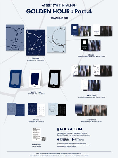 KQSHOP POB ATEEZ – 13th Mini Album GOLDEN HOUR  Part.4 (POCAALBUM VER.)