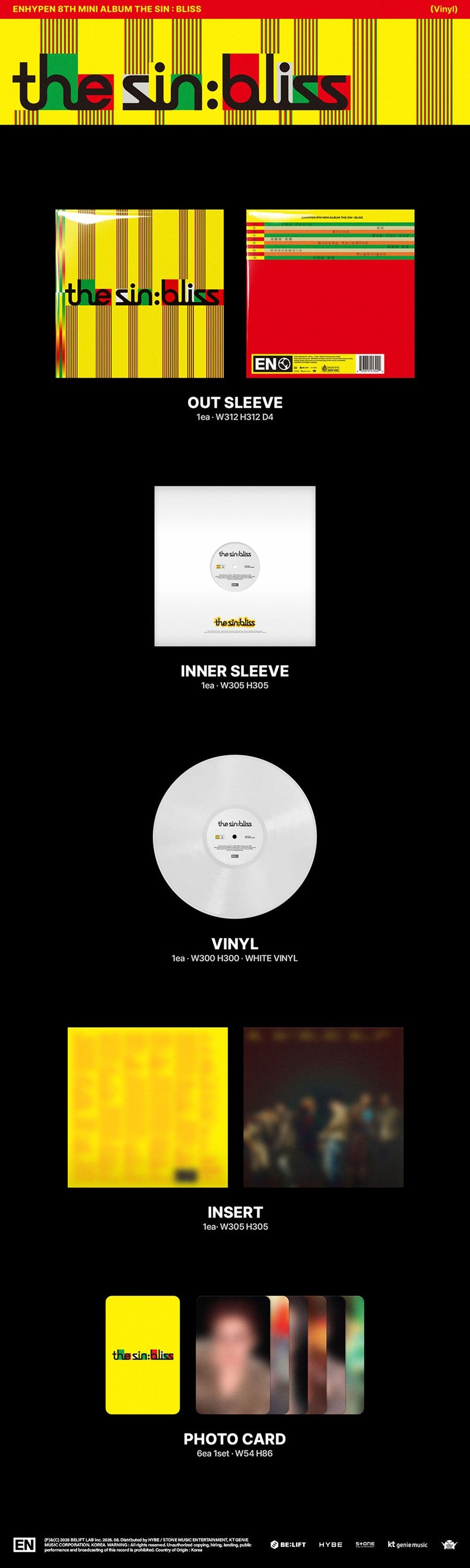 ENHYPEN – [THE SIN : BLISS] (Vinyl)