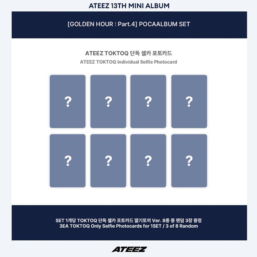 KQSHOP POB ATEEZ – 13th Mini Album GOLDEN HOUR  Part.4 (POCAALBUM VER.)