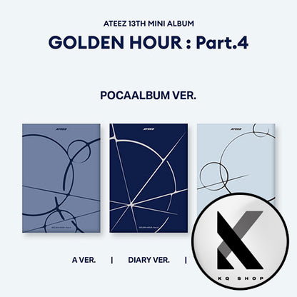 KQSHOP POB ATEEZ – 13th Mini Album GOLDEN HOUR  Part.4 (POCAALBUM VER.)