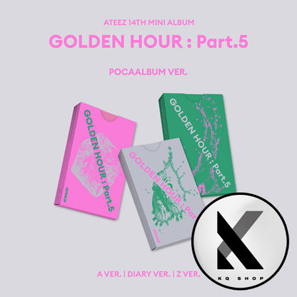 [KQSHOP POB] ATEEZ – 14th Mini Album [GOLDEN HOUR : Part.5] (POCAALBUM)