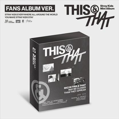 [FANS SHOP POB] Stray Kids – Mini Album [THIS & THAT] (FANS ALBUM VER.)
