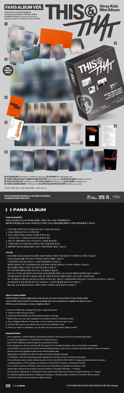 [FANS SHOP POB] Stray Kids – Mini Album [THIS & THAT] (FANS ALBUM VER.)