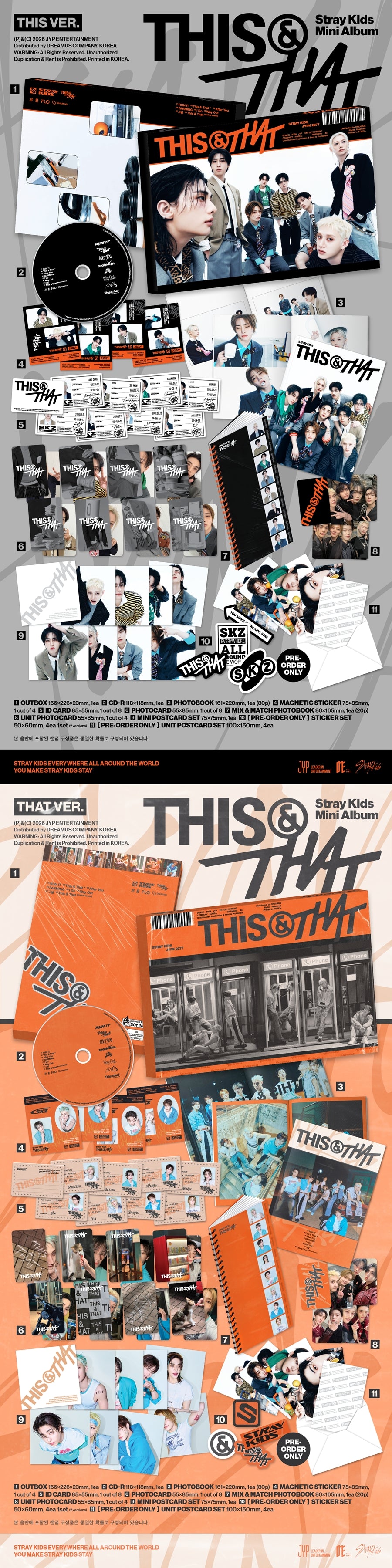 [SOUNDWAVE POB][1ST WEEK POP-UP LUCKY DRAW] Stray Kids – Mini Album [THIS & THAT] (Set)