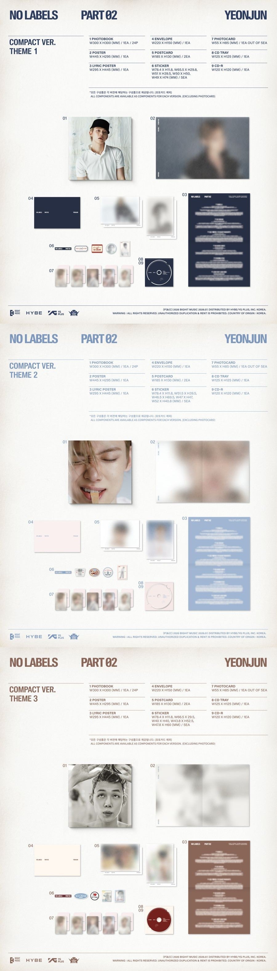 [WEVERSE POB] (TXT) YEONJUN – [NO LABELS: PART 02] (Compact Ver.)